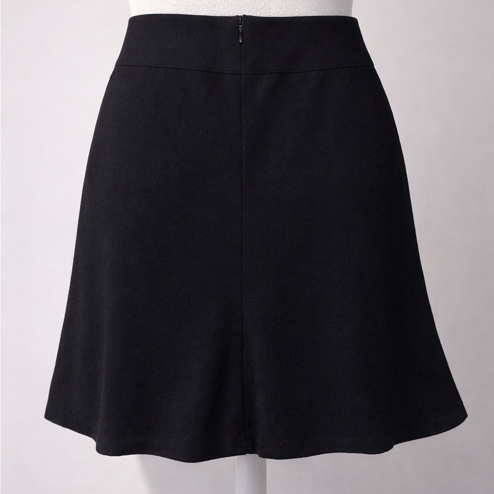 CHANEL Classic Wool Black A-Line Skirt - Picture 2 of 5
